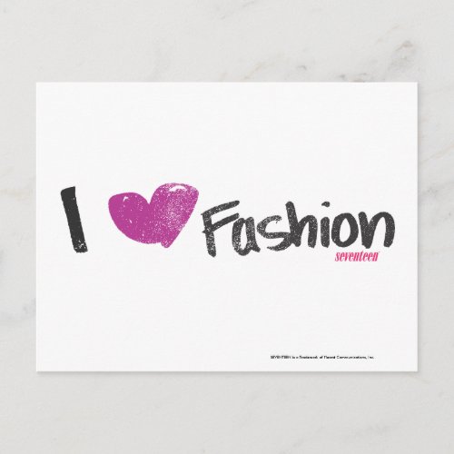 I Heart Fashion Aqua Postcard