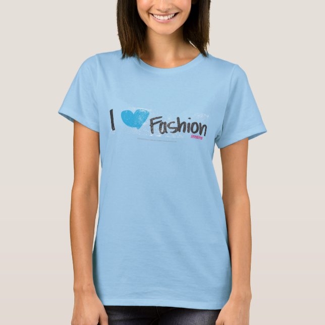 I Heart Fashion Aqua T-Shirt (Front)