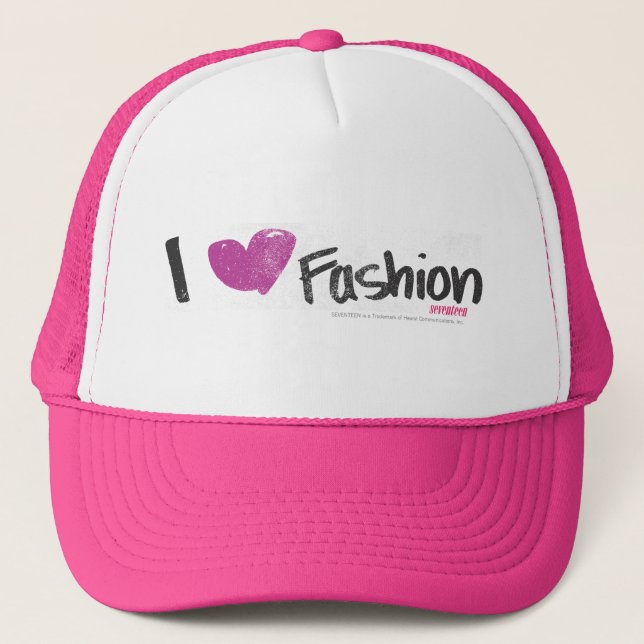 I Heart Fashion Aqua Trucker Hat (Front)