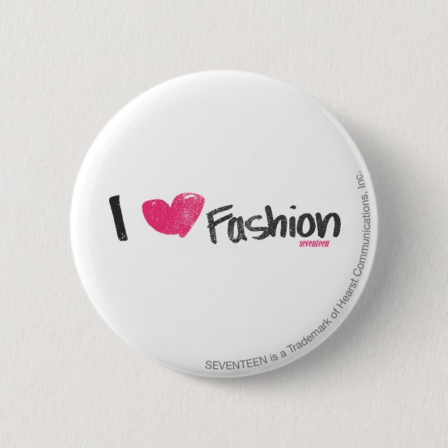 I Heart Fashion Magenta Button (Front)