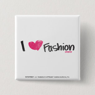 I Heart Fashion Magenta Pinback Button