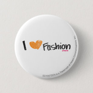 I Heart Fashion Orange Button