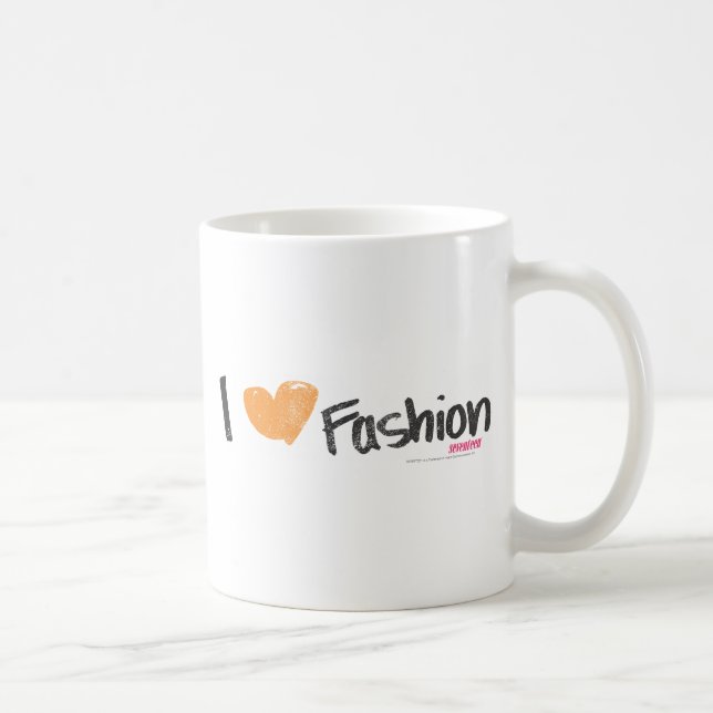 I Heart Fashion Orange Coffee Mug (Right)