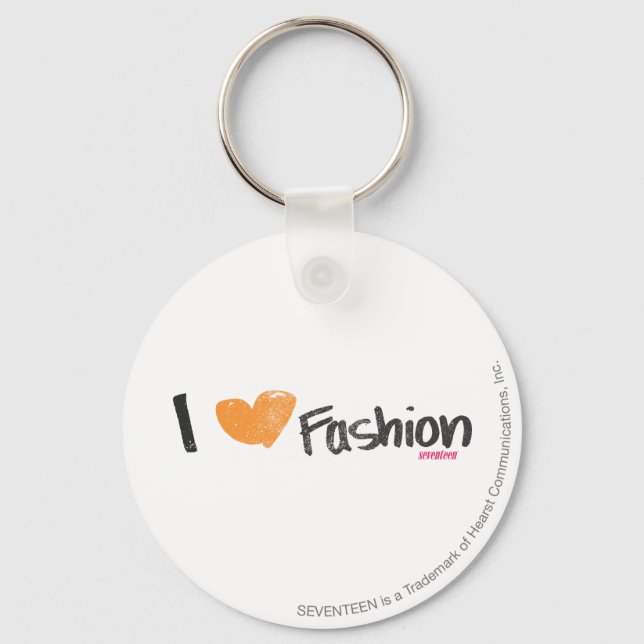 I Heart Fashion Orange Keychain (Front)