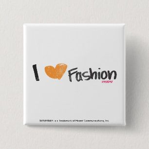 I Heart Fashion Orange Pinback Button