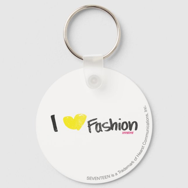 I Heart Fashion Pink Keychain (Front)