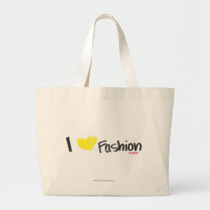 I Heart Fashion Pink Large Tote Bag