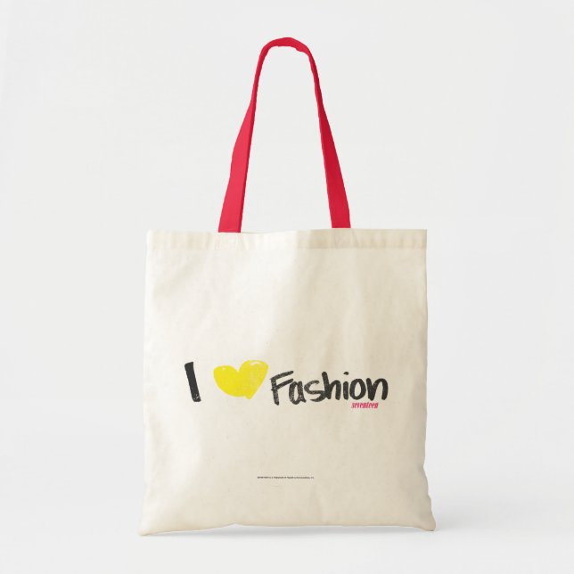 I Heart Fashion Pink Tote Bag (Front)