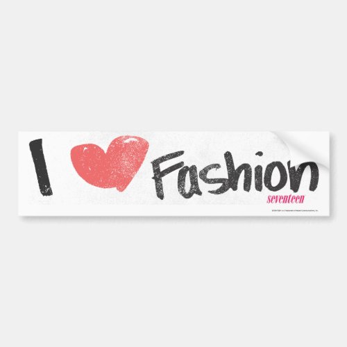 I Heart Fashion Purple Bumper Sticker