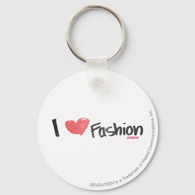 I Heart Fashion Purple Keychain (Front)