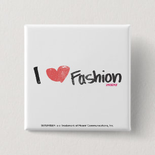 I Heart Fashion Purple Pinback Button