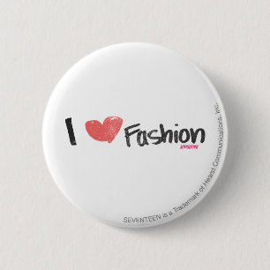I Heart Fashion Purple Pinback Button