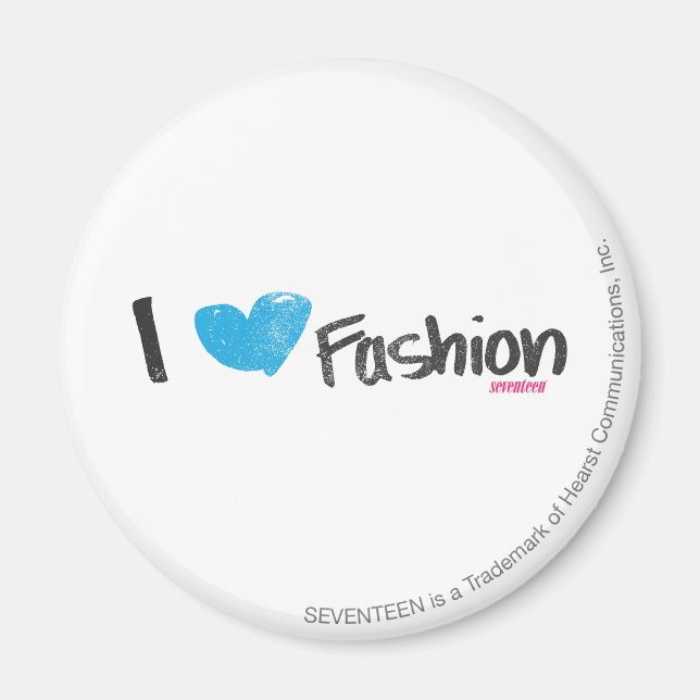 I Heart Fashion Yellow Magnet (Front)