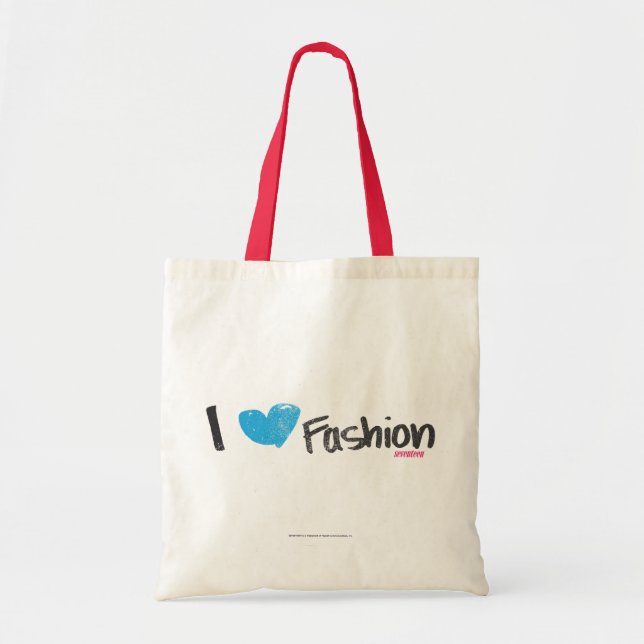 I Heart Fashion Yellow Tote Bag (Front)