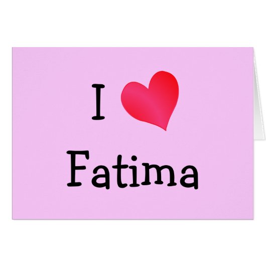 I Heart Fatima Cards (Front Horizontal)