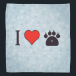 I Heart Felines Bandana<br><div class="desc">We've all seen the infamous I Love something popular products. Customize your life with this awesome, one of a kind, cute themed, I love Felines product.</div>