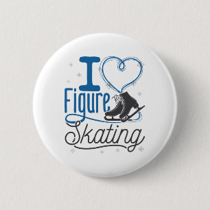 I Heart Figure Skating Button