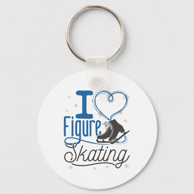 I Heart Figure Skating Keychain (Front)