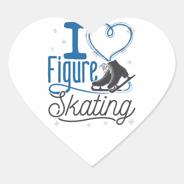 I Heart Figure Skating Sticker (Front)