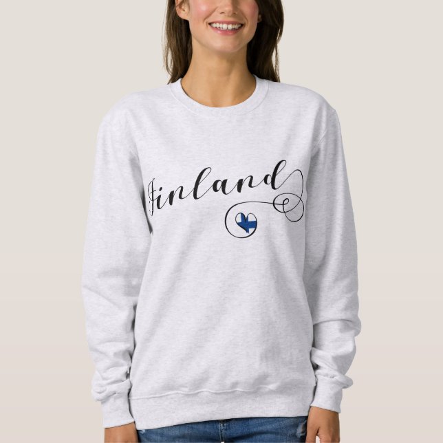 I Heart Finland, Finnish Flag Sweatshirt (Front)