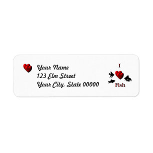 I Heart Fish Label