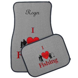 I Heart Fishing Car Floor Mat