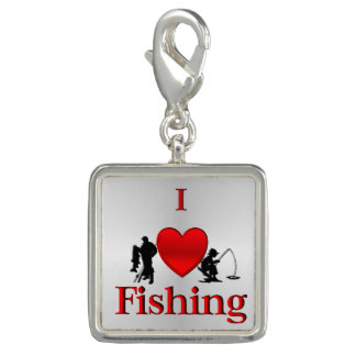 I Heart Fishing Charm