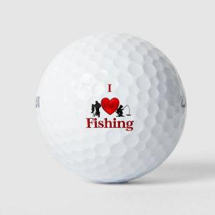 I Heart Fishing Golf Balls