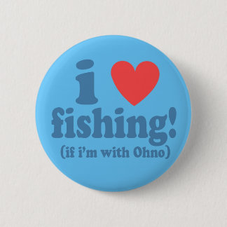I Heart Fishing with Ohno Pinback Button