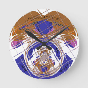 I Heart Flag - Love Ethiopia   Red Golden Green Ho Round Clock