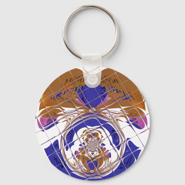 I Heart Flag - Love Ethiopia | Red Golden Green   Keychain (Front)
