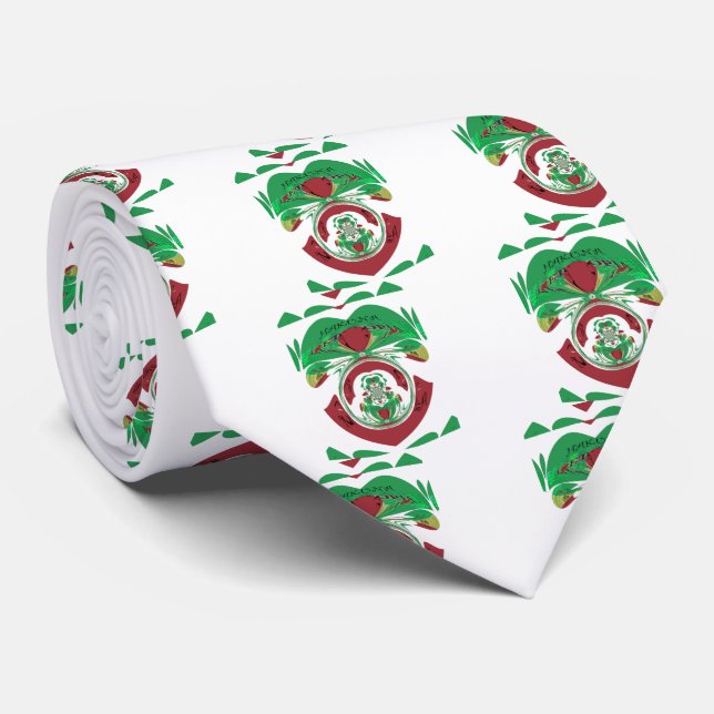I Heart Flag - Love Ethiopia | Red Golden Green   Tie (Rolled)