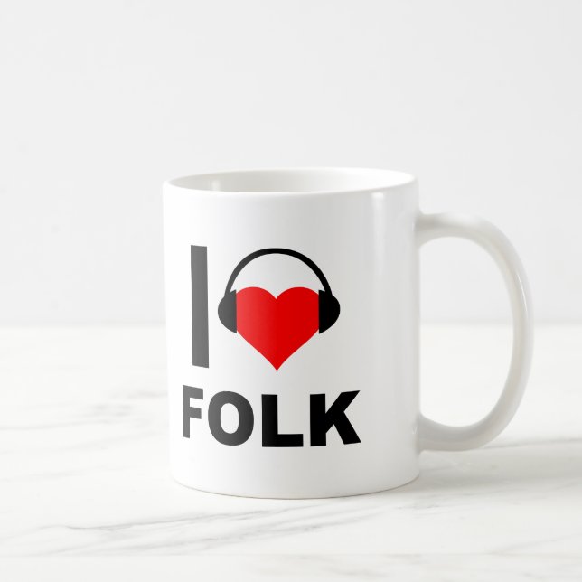 I Heart Folk Funny Mug (Right)