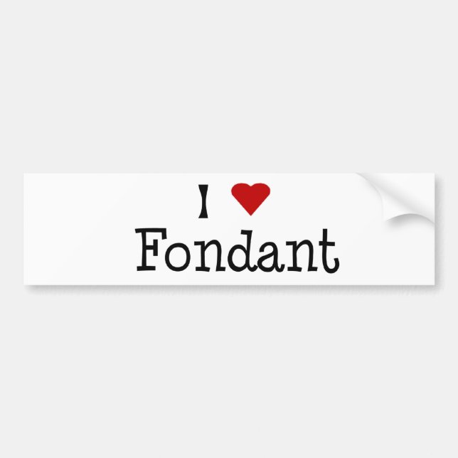 I Heart Fondant Bumper Sticker (Front)