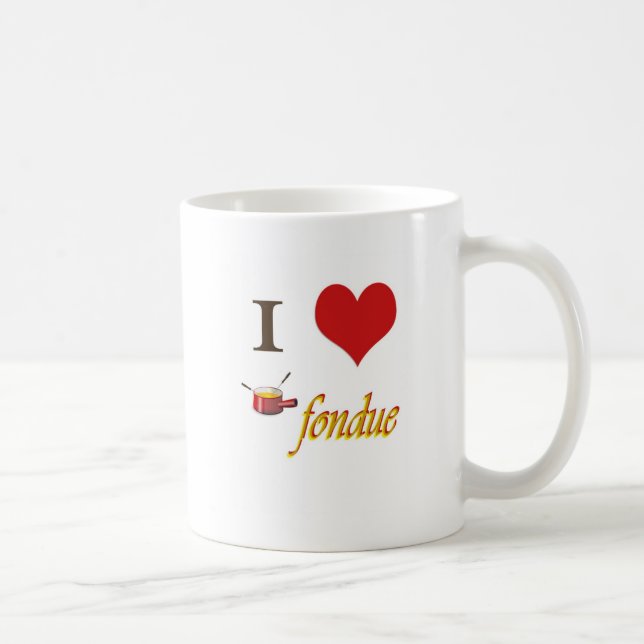 i heart fondue coffee mug (Right)