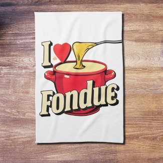 I heart fondue - typography