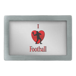 I Heart Football Belt Buckle