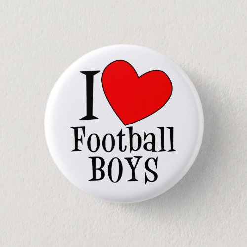 I heart Football BOYS button