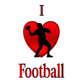 I Heart Football Cold Ones Cutout