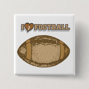 I Heart Football T-shirts and Gifts Button