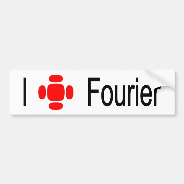 I heart Fourier Bumper Sticker (Front)