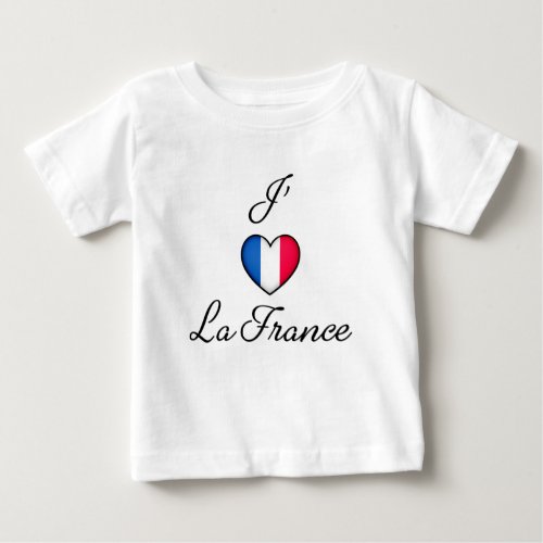 I heart France French Pride Jadore La France  Baby T_Shirt