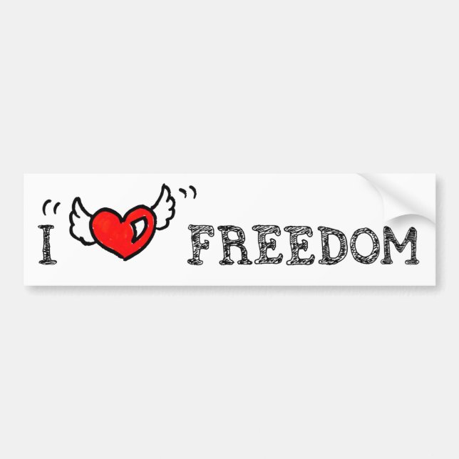 I Heart Freedom bumper sticker (Front)