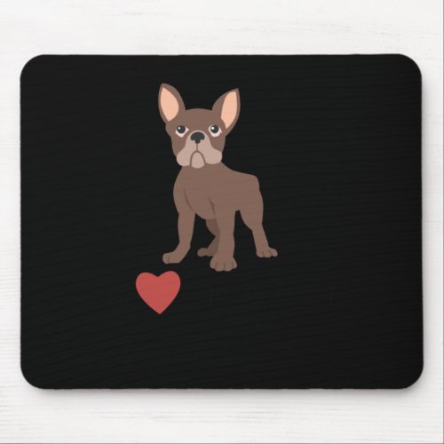 I Heart French Bulldogs  Mouse Pad