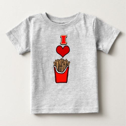 I heart French Fries Baby T_Shirt