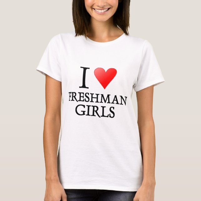 I heart freshman girls T-Shirt (Front)