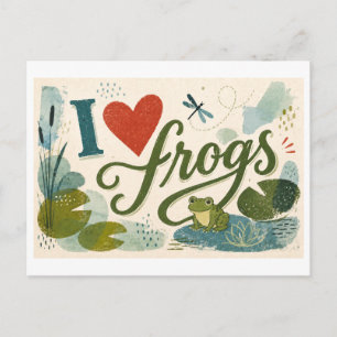 "I [Heart] Frogs" Postcard