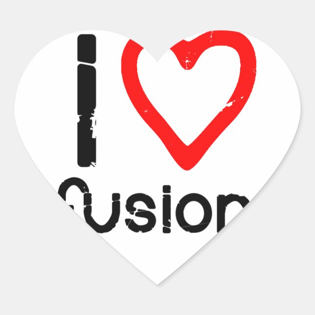 I Heart Fusion Heart Sticker (Front)