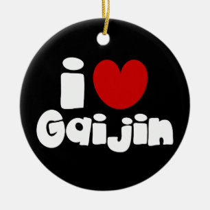 i heart Gaijin Ceramic Ornament