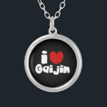 i heart Gaijin Silver Plated Necklace<br><div class="desc">i heart Gaijin

Globe Trotters specialises in idiosyncratic imagery from around the globe. Here you will find unique Greeting Cards,  Postcards,  Posters,  Mousepads and more.</div>
